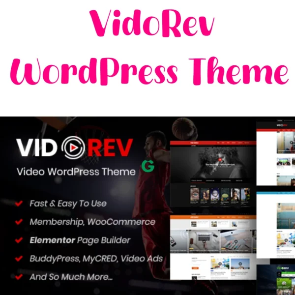 VidoRev WordPress Theme Latest Version