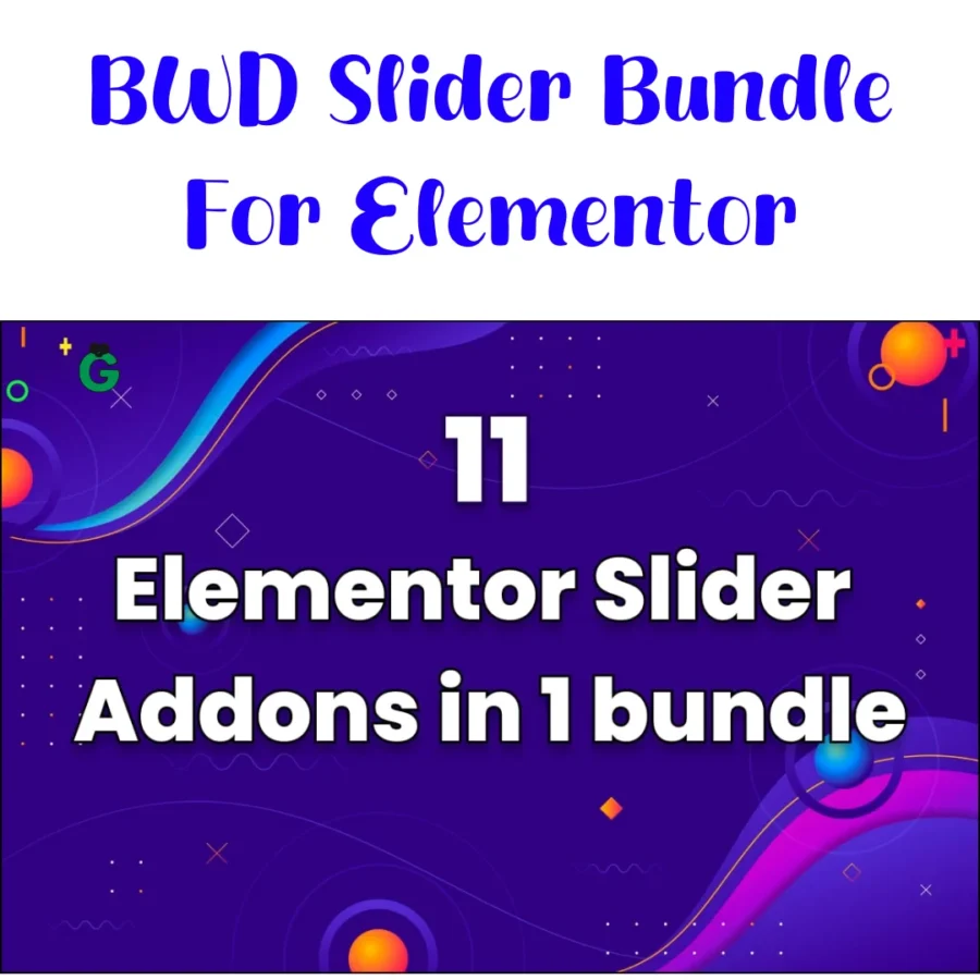 BWD Slider Bundle For Elementor Plugin Envato